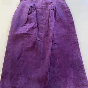 Vintage purple suede skirt